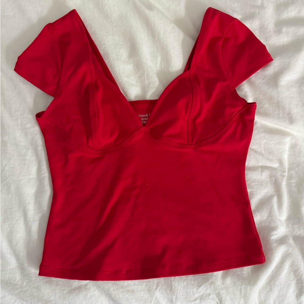 Trendyol Women's Red Short Sleeve Top